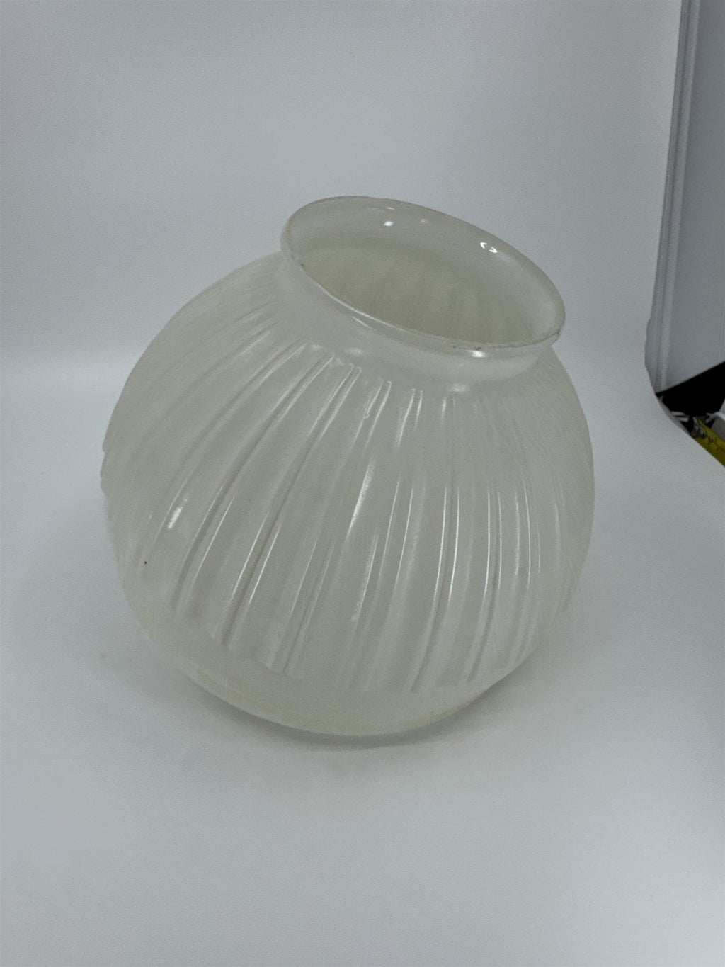 Vintage School House Milk Glass Swirl Bottom Light Shade Lamp Shade MCM Art Deco