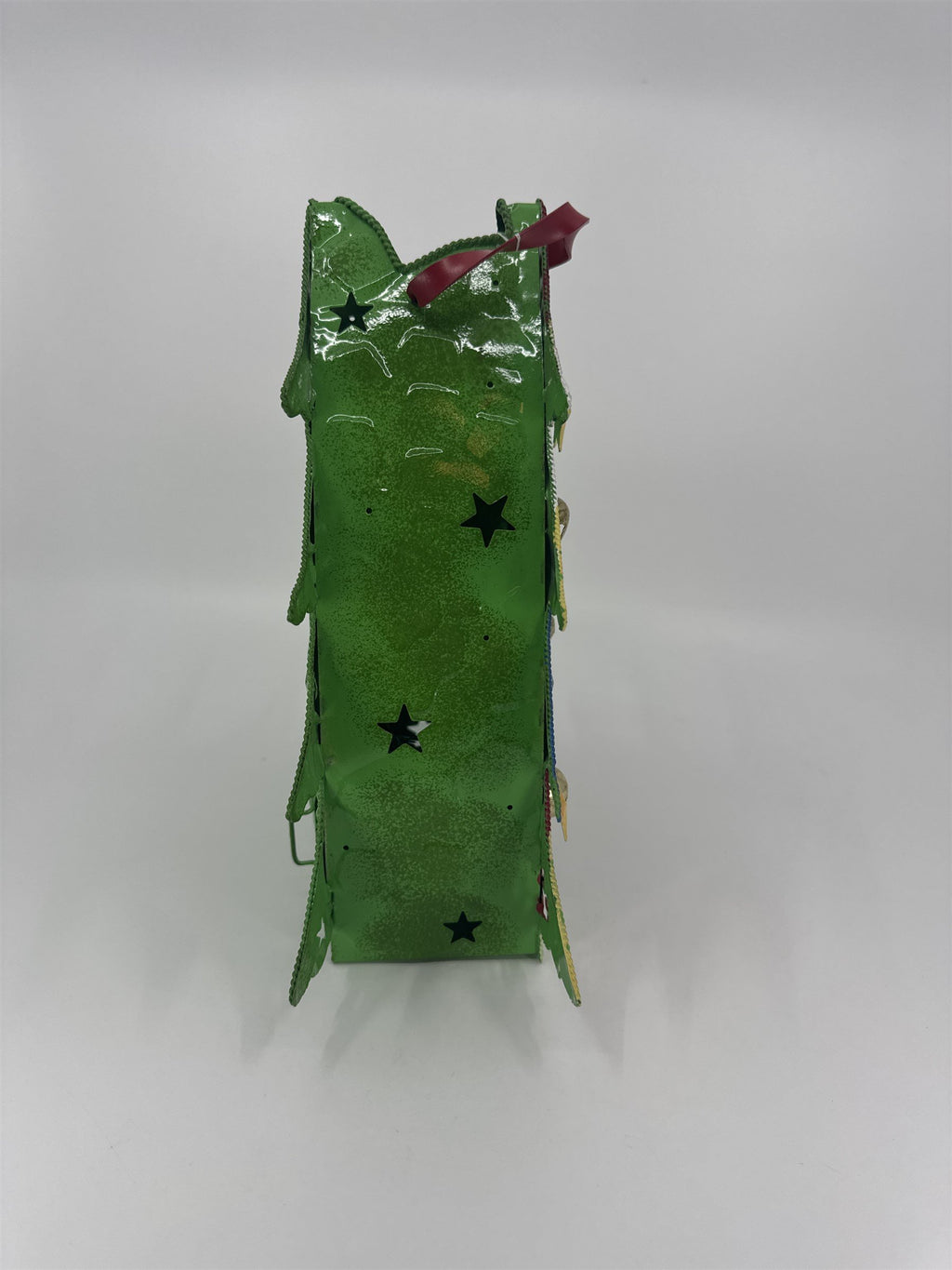 Home Interiors Metal Christmas Tree Candle Holder With Bells and Glass 59151 NOS