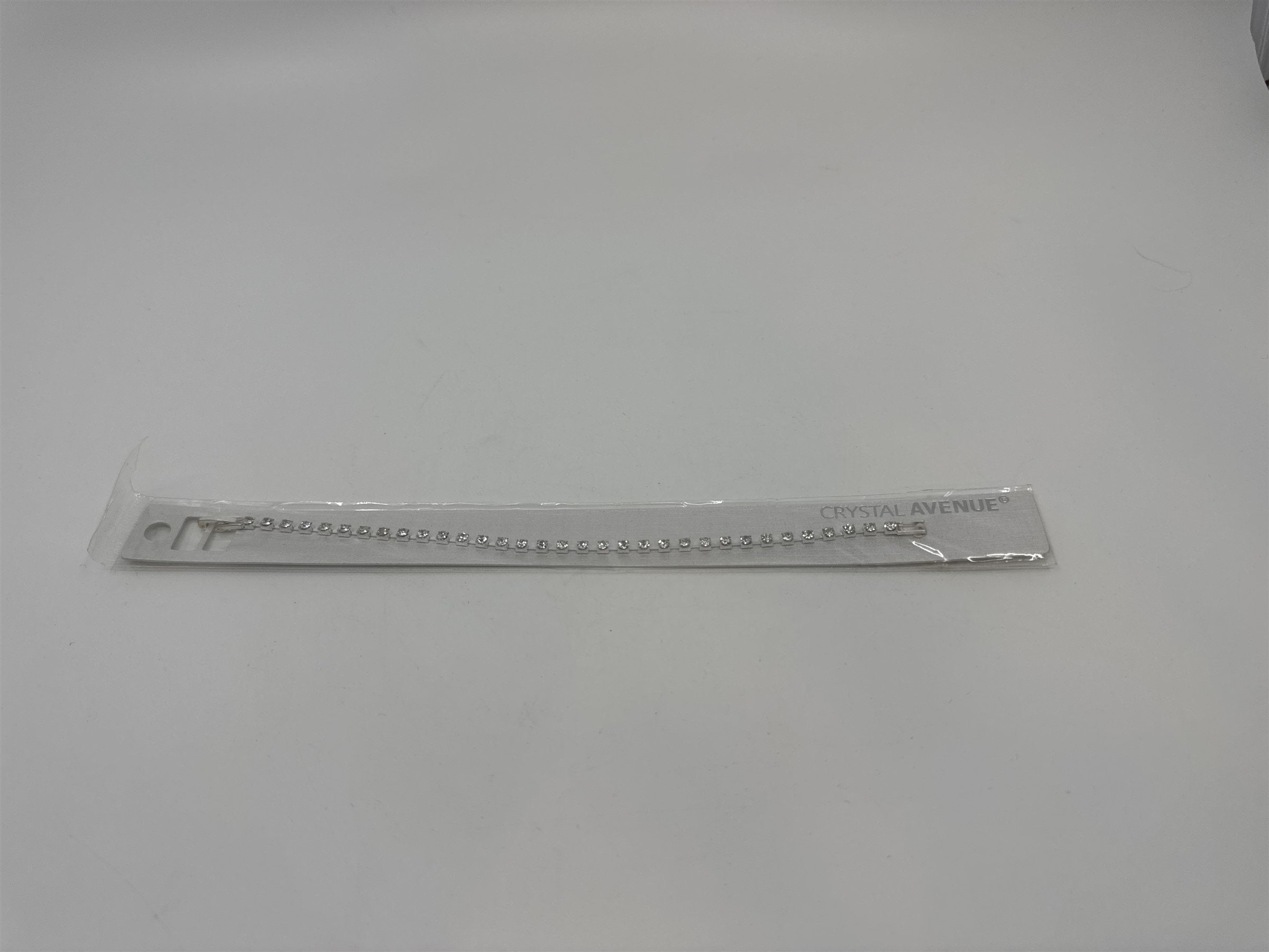Crystal Avenue 80001CR-S C65 Silver-Toned Faux Crystal Rhinestone ~7.5" Bracelet