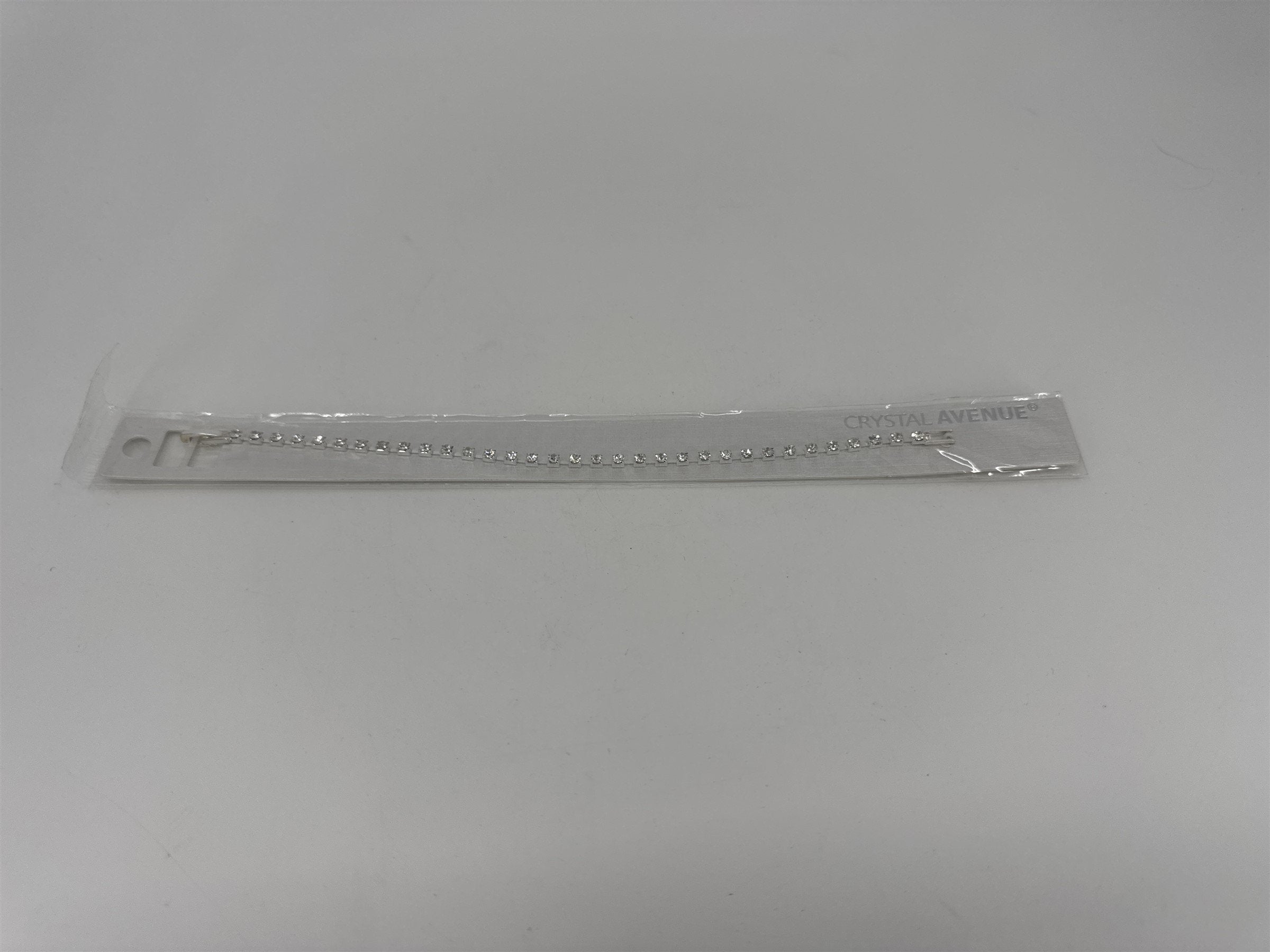 Crystal Avenue 80001CR-S C65 Silver-Toned Faux Crystal Rhinestone ~7.5" Bracelet