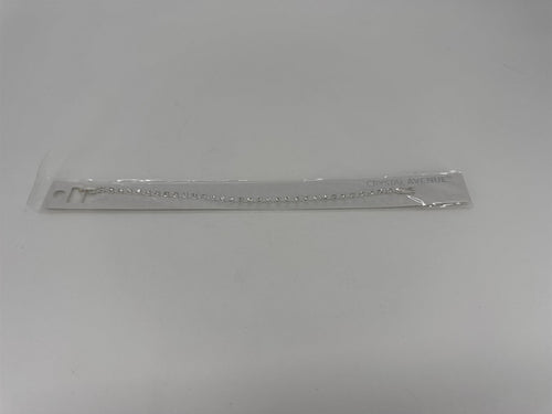 Crystal Avenue 80001CR-S C65 Silver-Toned Faux Crystal Rhinestone ~7.5" Bracelet