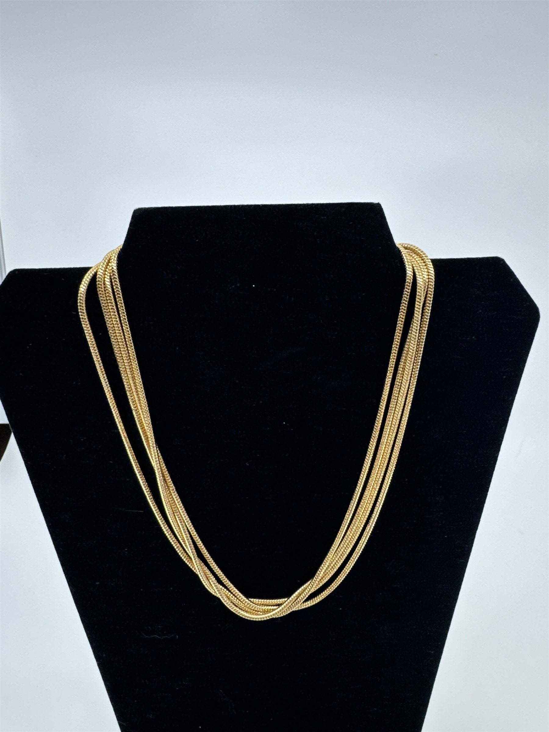 Jewels by Park Lane Gold-Tone 4-Rope Multi-Strand 17.5" Necklace Magnetic Clasp