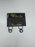 Jewels by Park Lane Grey Layered Circles Circular Pierced Earrings