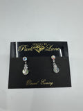 Jewels by Park Lane Iridescent Faux Crystal Teardrop Style Pierced Earrings