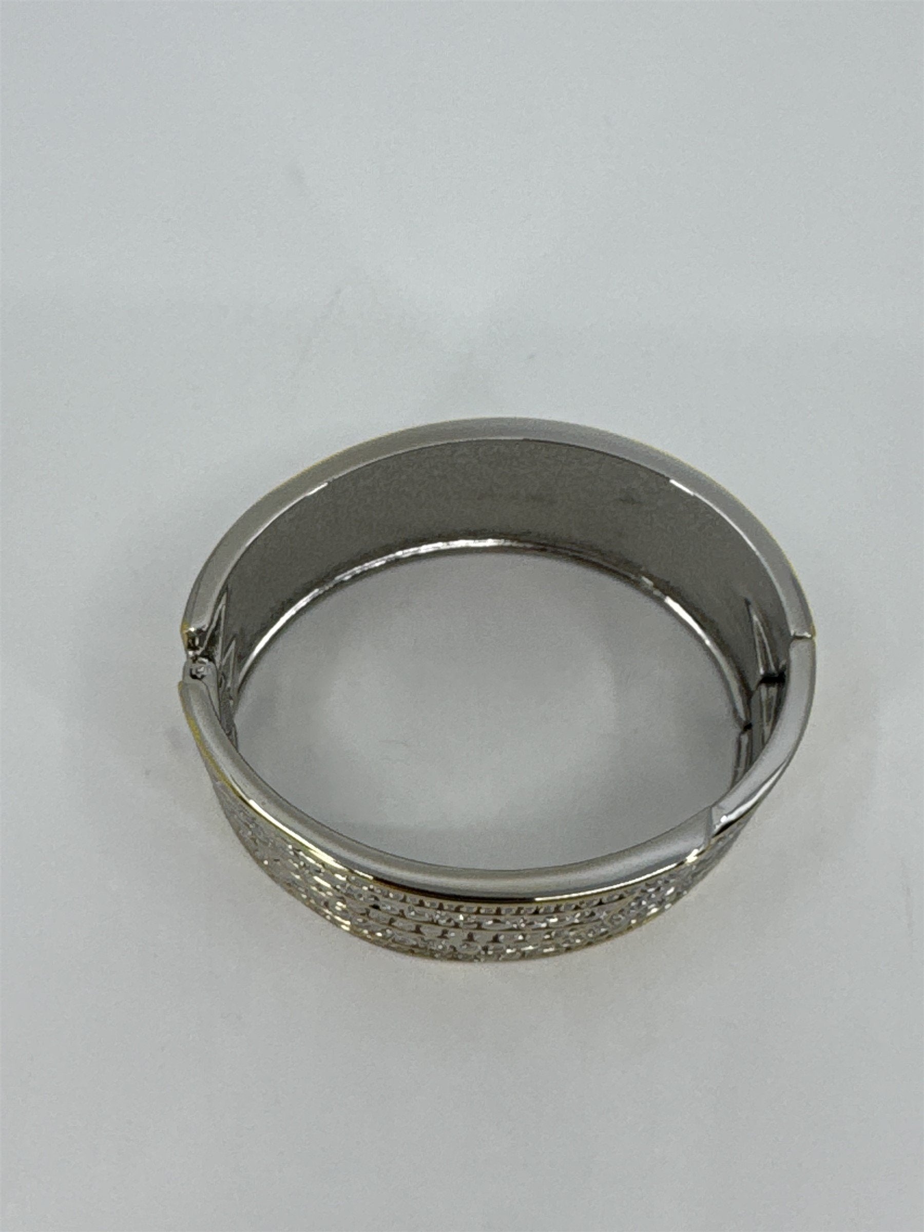 Silver and Gold Tone Alligator Crocodile Print Metal Clamp Bracelet