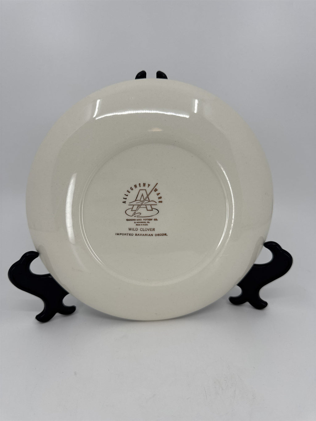 Vintage Alleghenyware Canonsburg Pottery Co. Wild Clover USA Bavarian 7.5" Plate