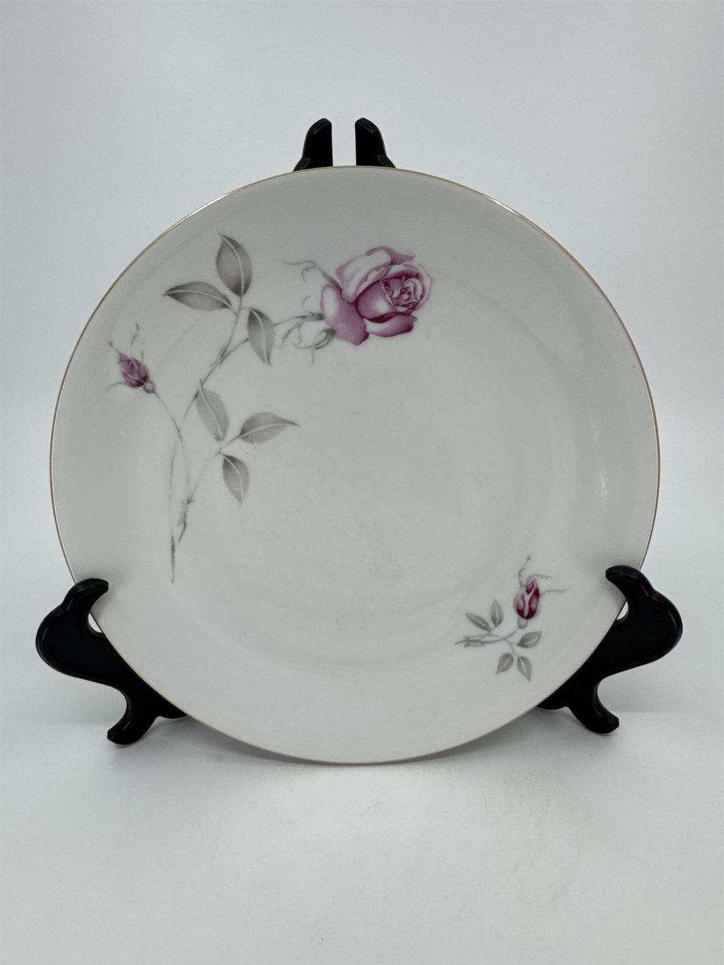 Vintage Fine Bohemian China MELODY Made in Czechoslovakia Rose Salad Plate