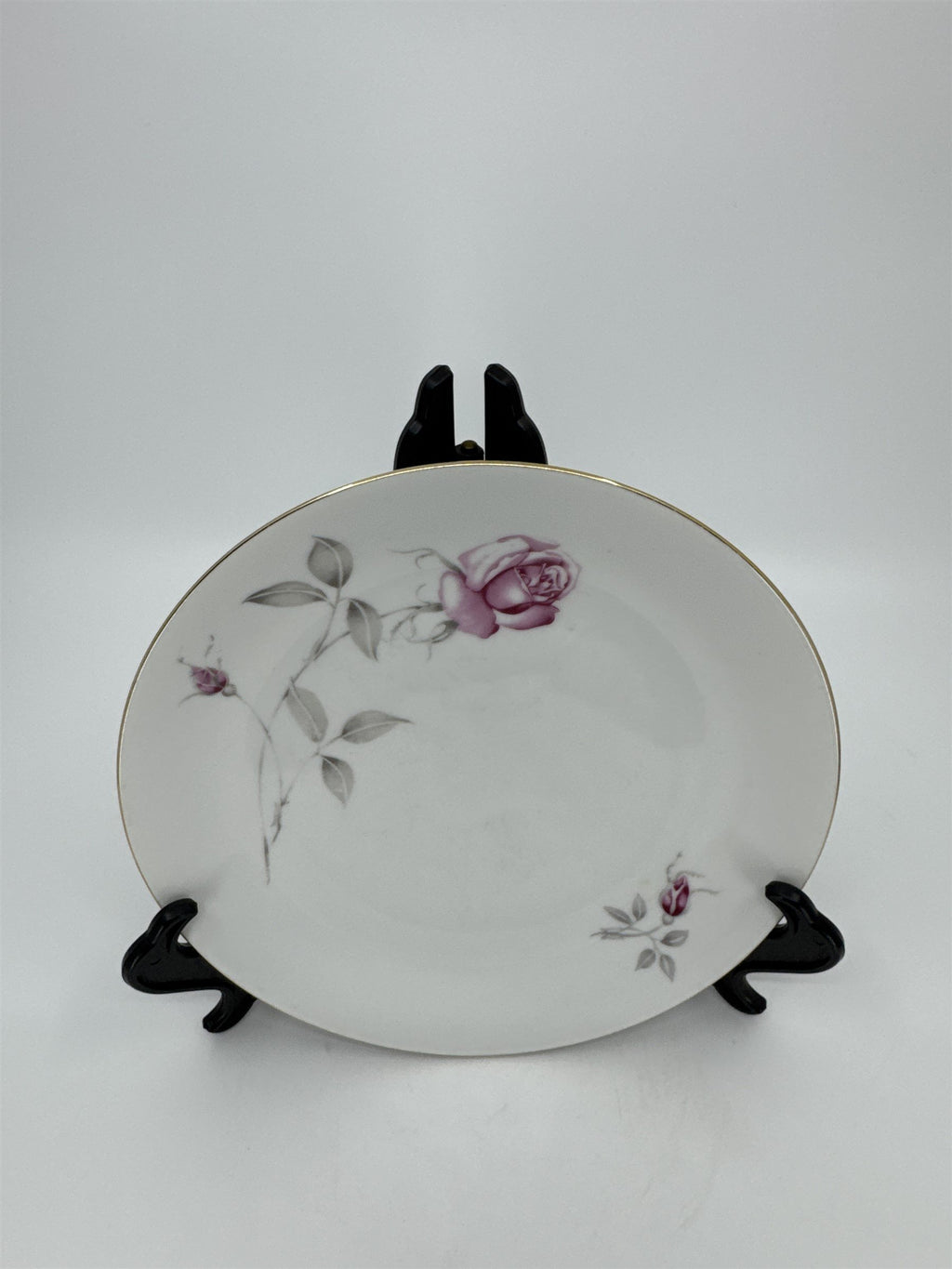 Vintage Fine Bohemian China MELODY Made in Czechoslovakia Rose Salad Plate