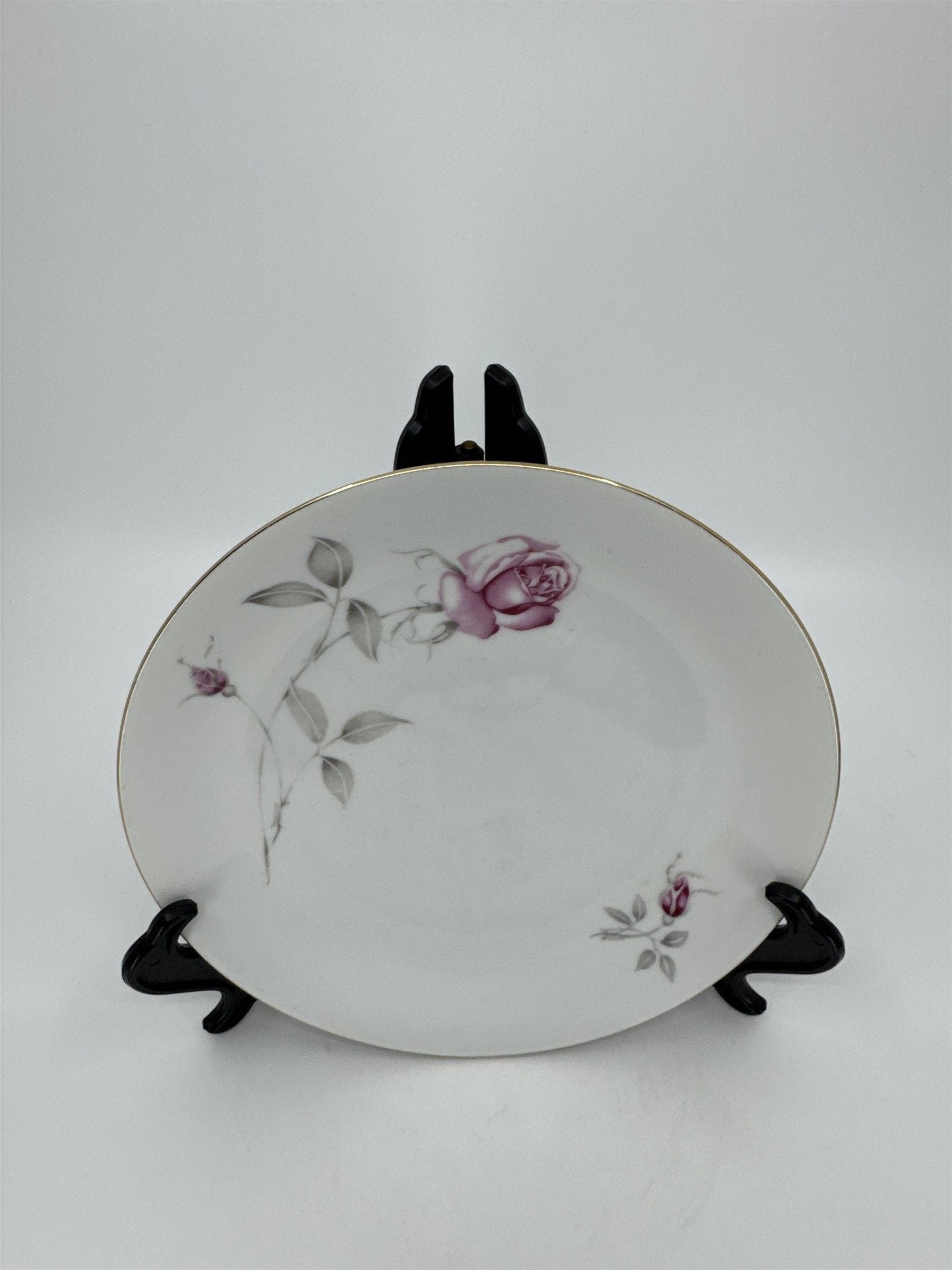 Vintage Fine Bohemian China MELODY Made in Czechoslovakia Rose Salad Plate