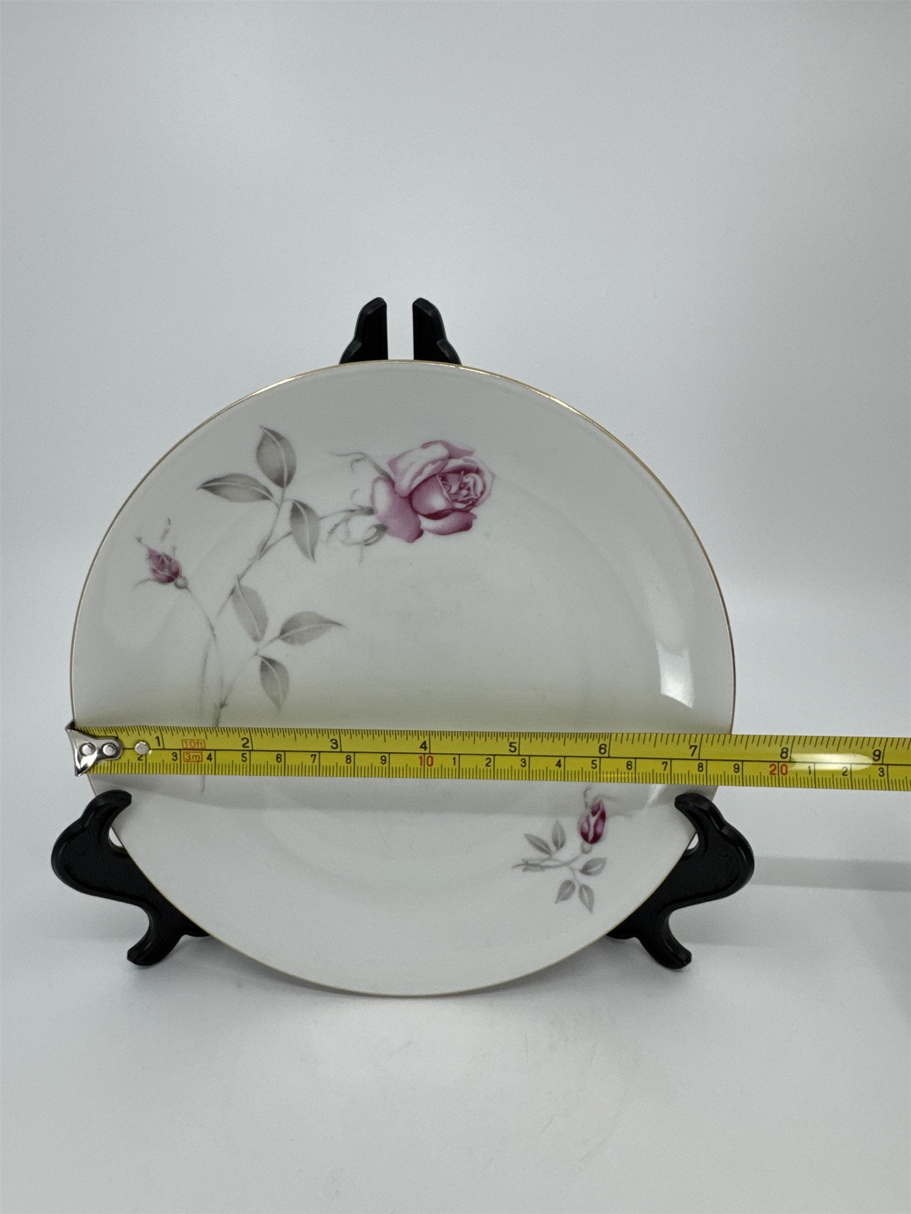 Vintage Fine Bohemian China MELODY Made in Czechoslovakia Rose Salad Plate