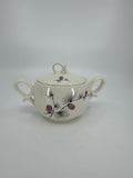 Vintage Alleghenyware Canonsburg Pottery Co. Wild Clover USA Sugar Bowl & Lid