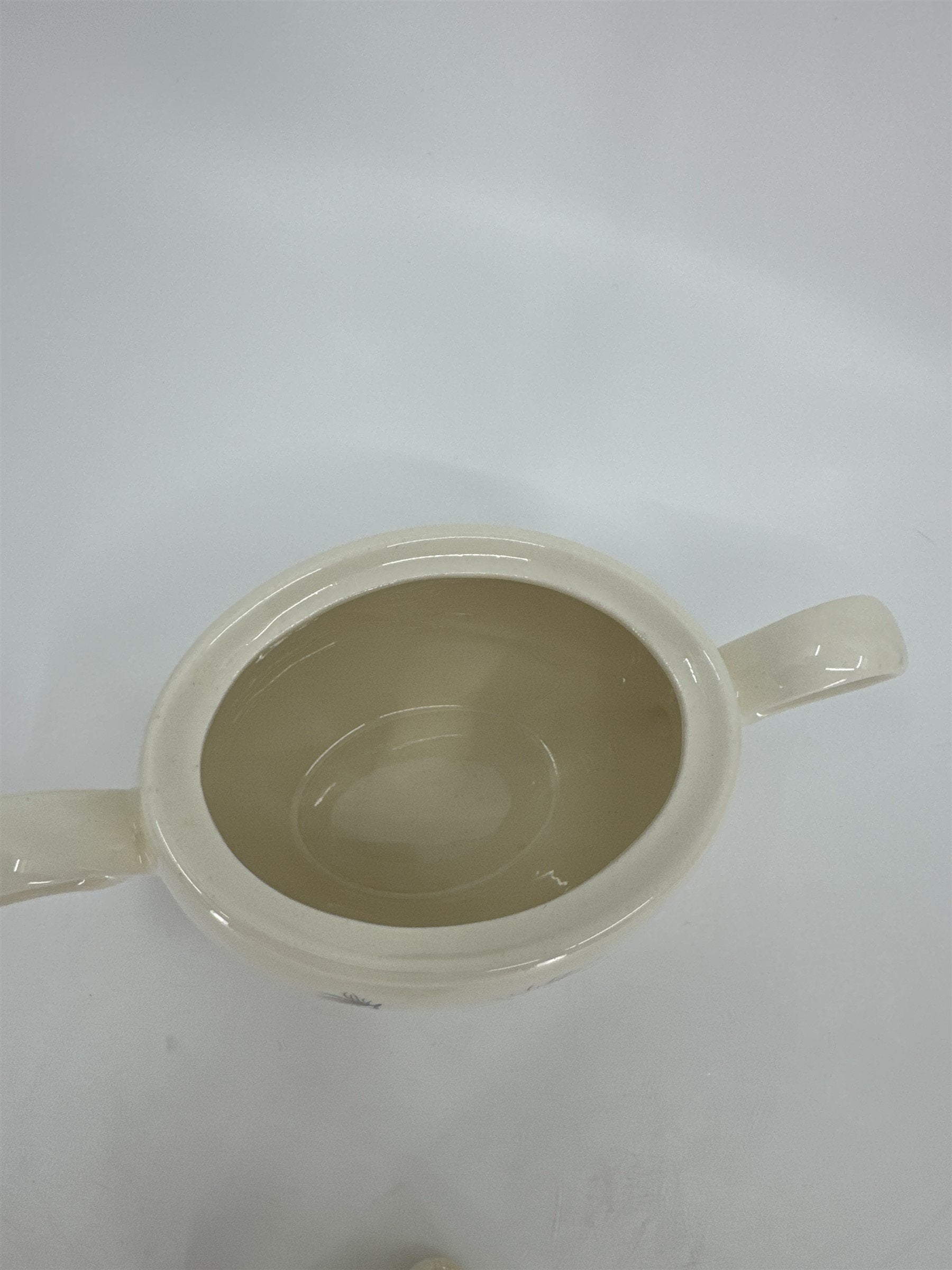 Vintage Alleghenyware Canonsburg Pottery Co. Wild Clover USA Sugar Bowl & Lid