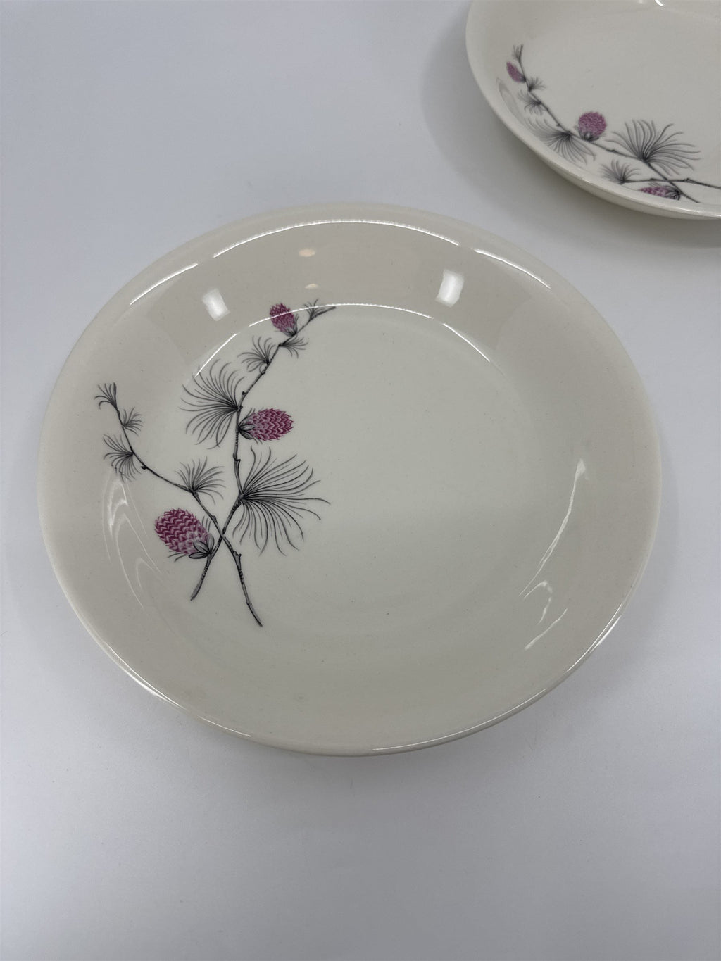 Set of 2 Vintage Alleghenyware Canonsburg Pottery Co. Wild Clover USA Bread Bowl