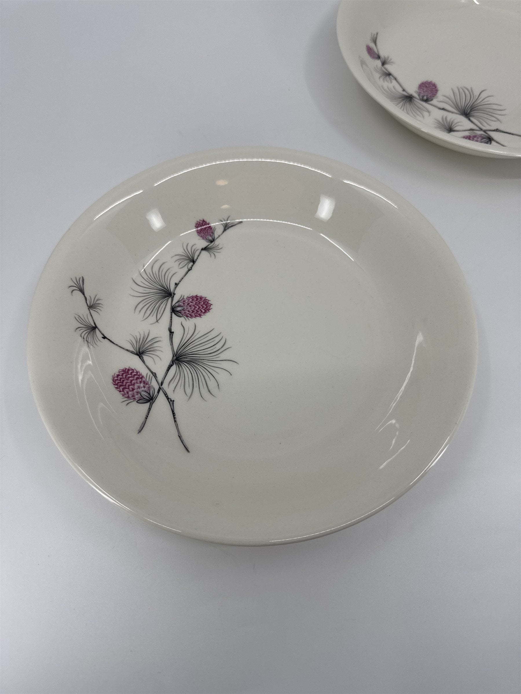 Set of 2 Vintage Alleghenyware Canonsburg Pottery Co. Wild Clover USA Bread Bowl