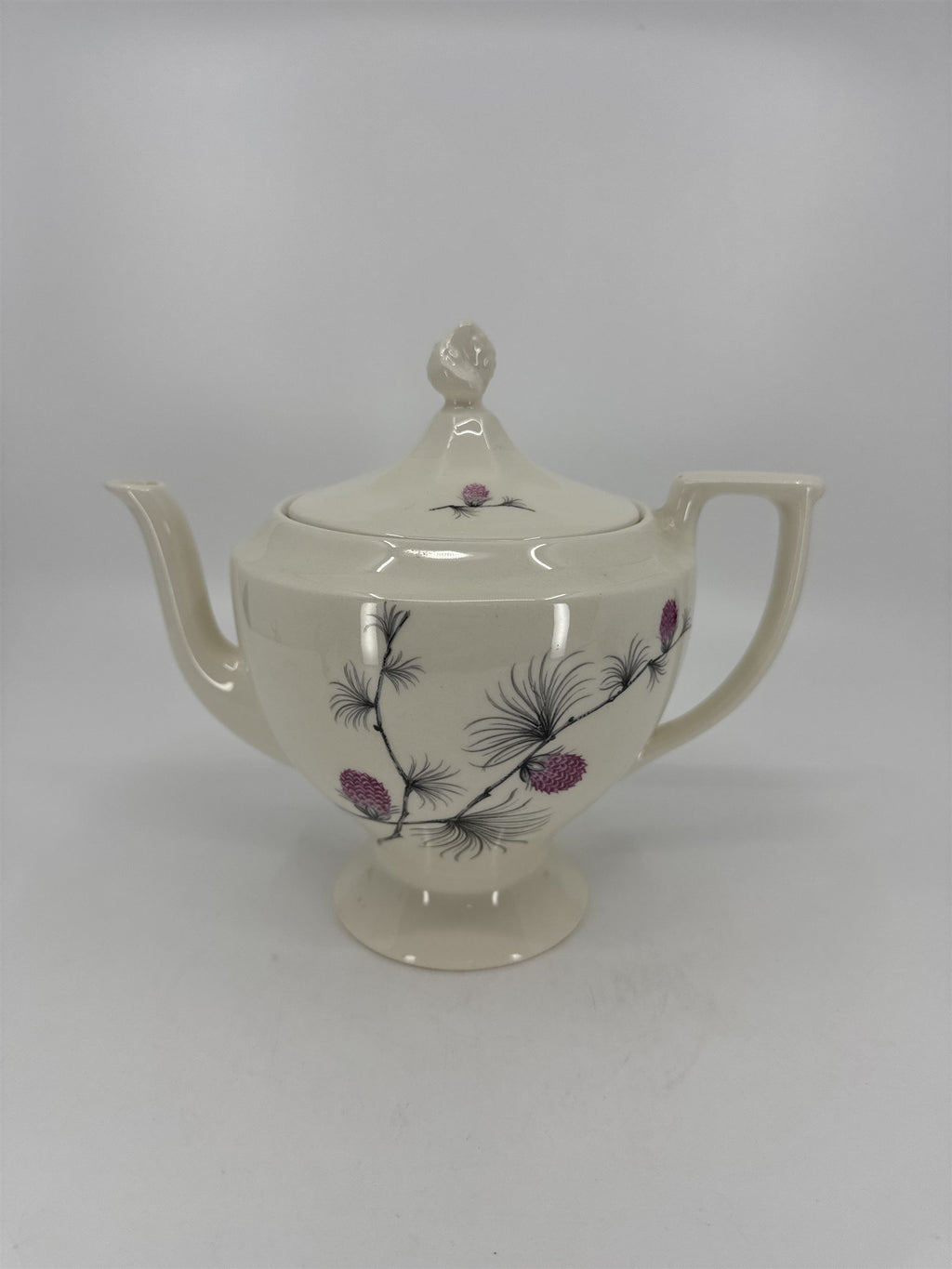 Vintage Alleghenyware Canonsburg Pottery Co. Wild Clover USA Lidded Teapot
