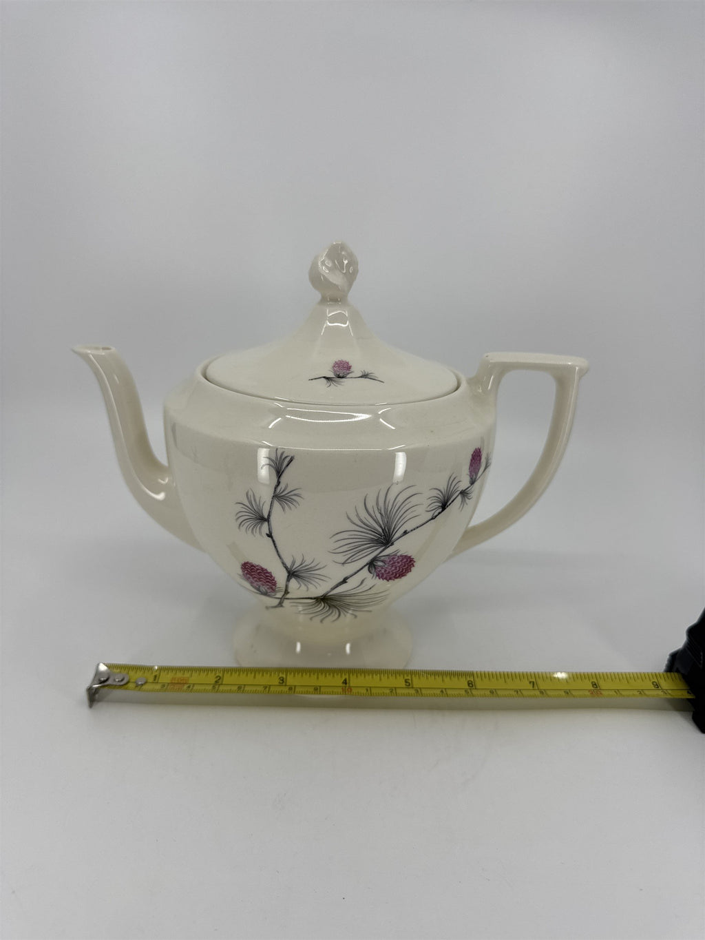 Vintage Alleghenyware Canonsburg Pottery Co. Wild Clover USA Lidded Teapot