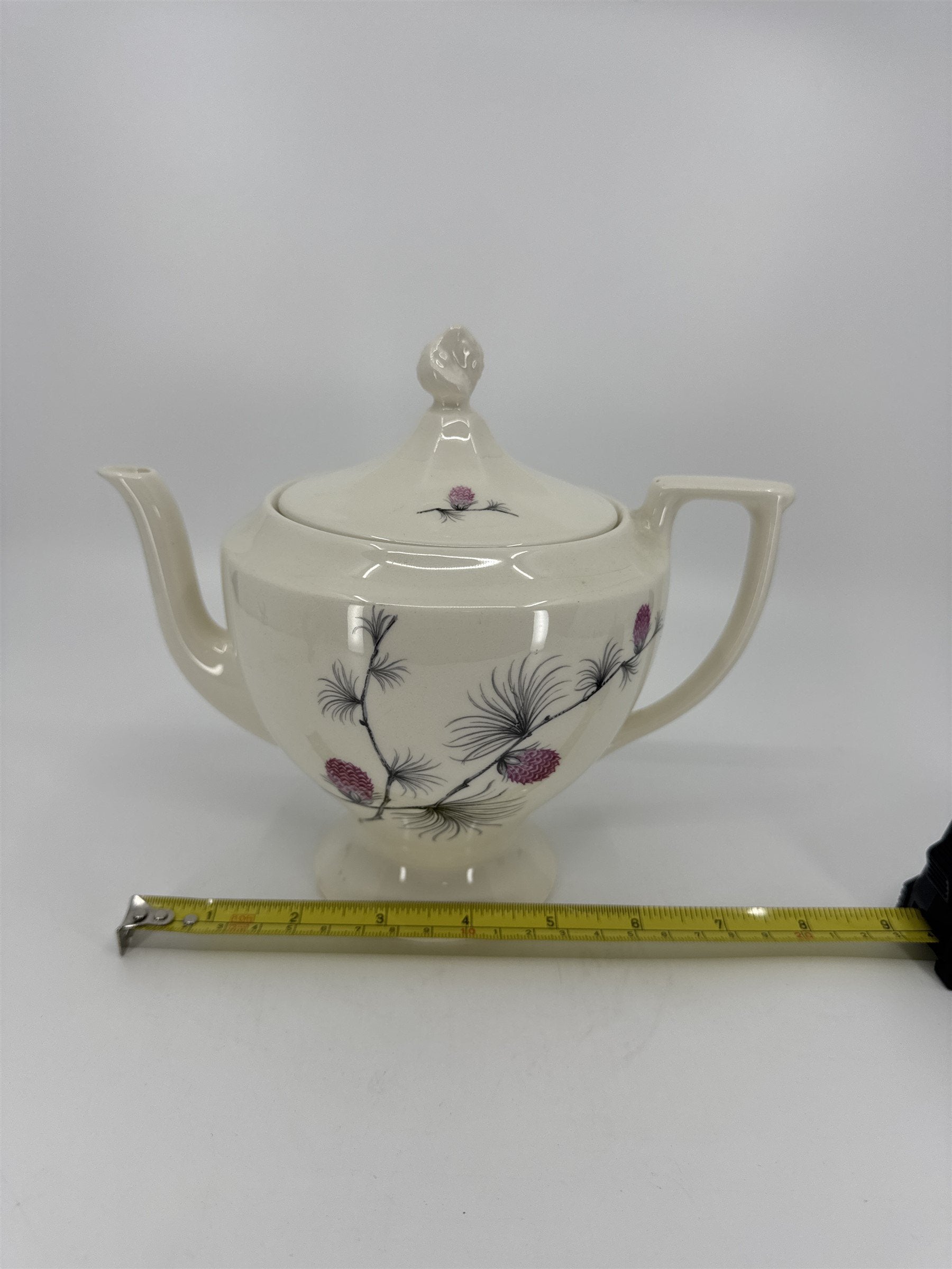 Vintage Alleghenyware Canonsburg Pottery Co. Wild Clover USA Lidded Teapot