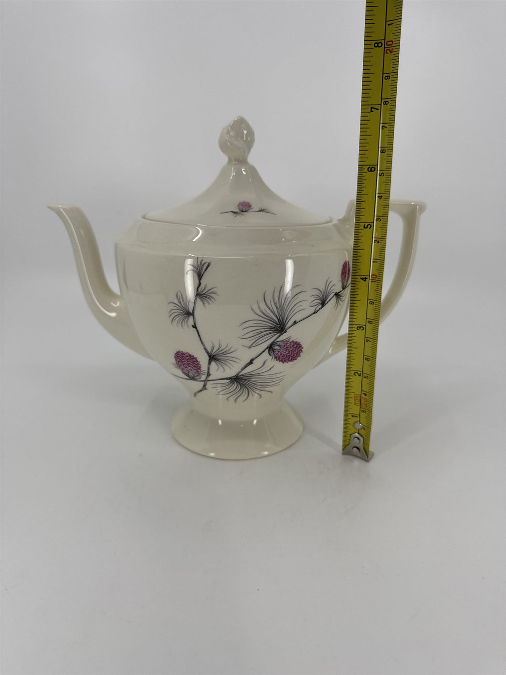 Vintage Alleghenyware Canonsburg Pottery Co. Wild Clover USA Lidded Teapot