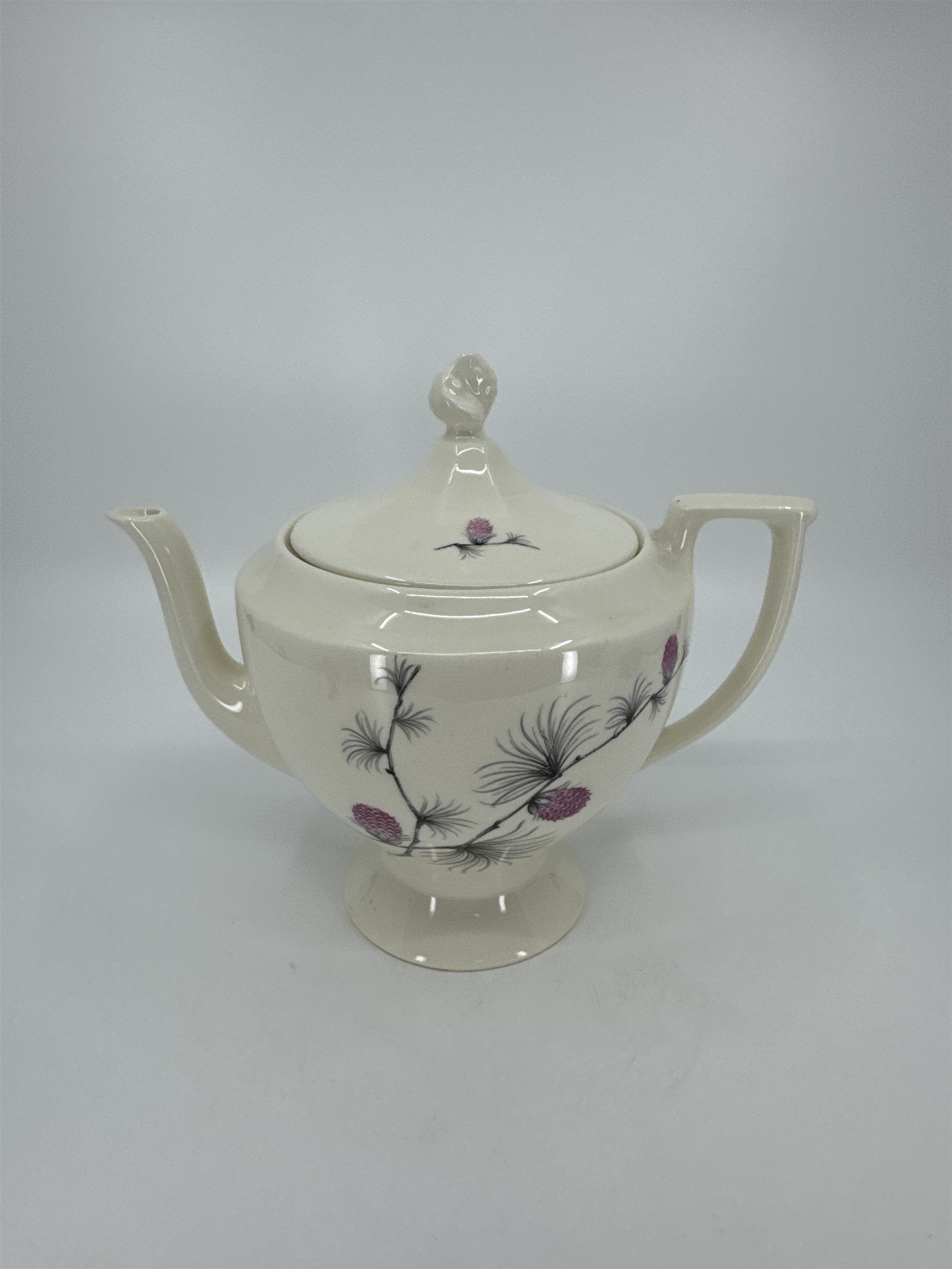 Vintage Alleghenyware Canonsburg Pottery Co. Wild Clover USA Lidded Teapot