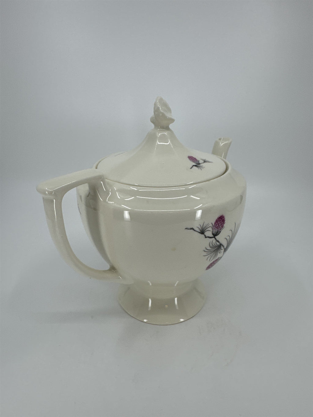 Vintage Alleghenyware Canonsburg Pottery Co. Wild Clover USA Lidded Teapot