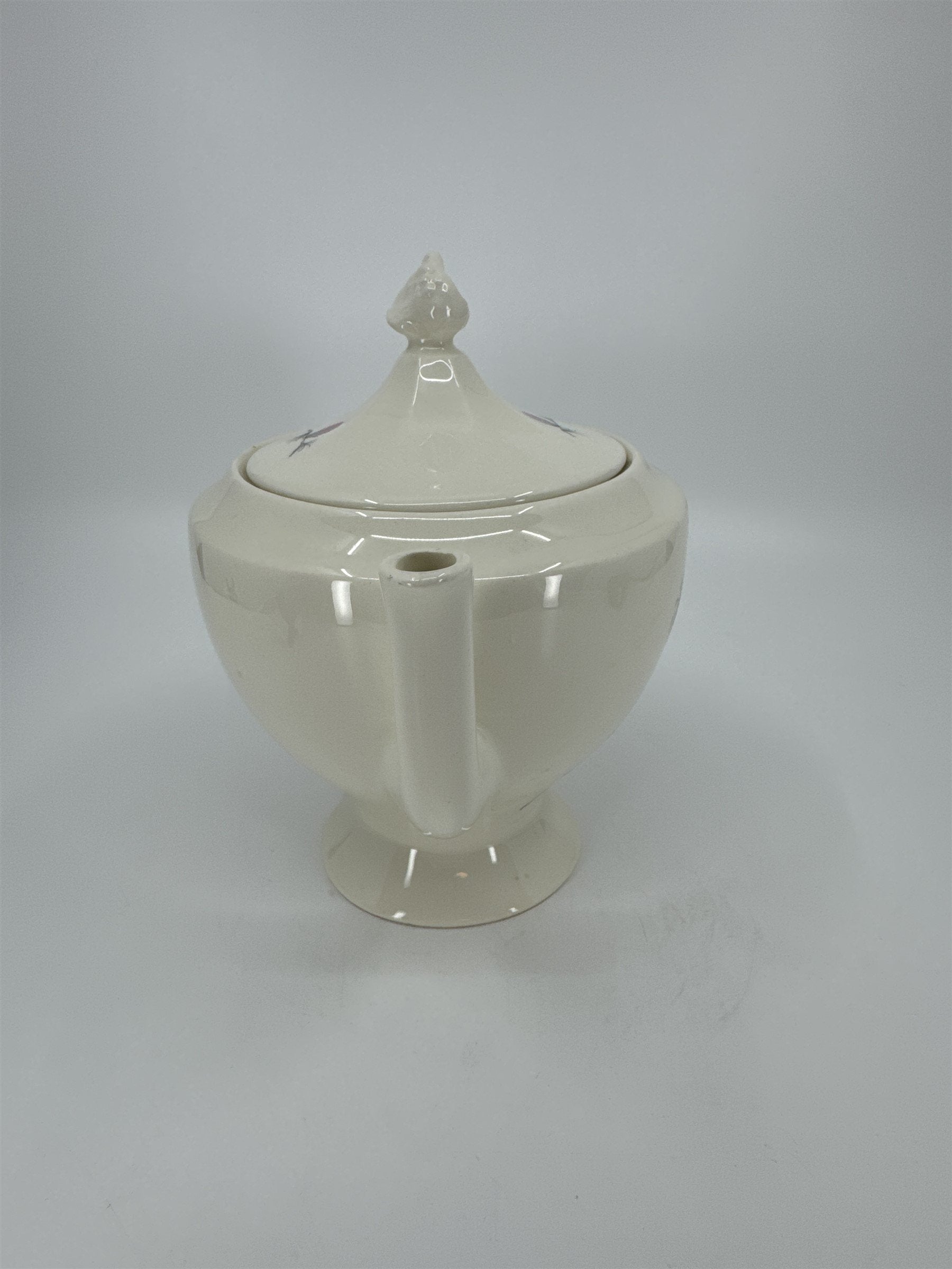 Vintage Alleghenyware Canonsburg Pottery Co. Wild Clover USA Lidded Teapot