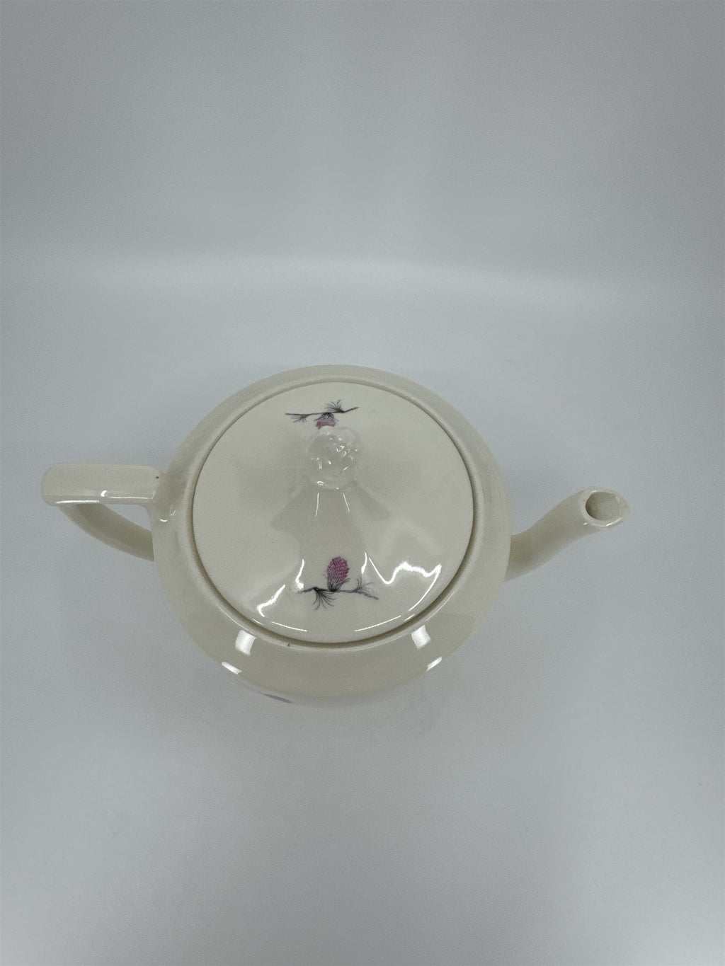 Vintage Alleghenyware Canonsburg Pottery Co. Wild Clover USA Lidded Teapot
