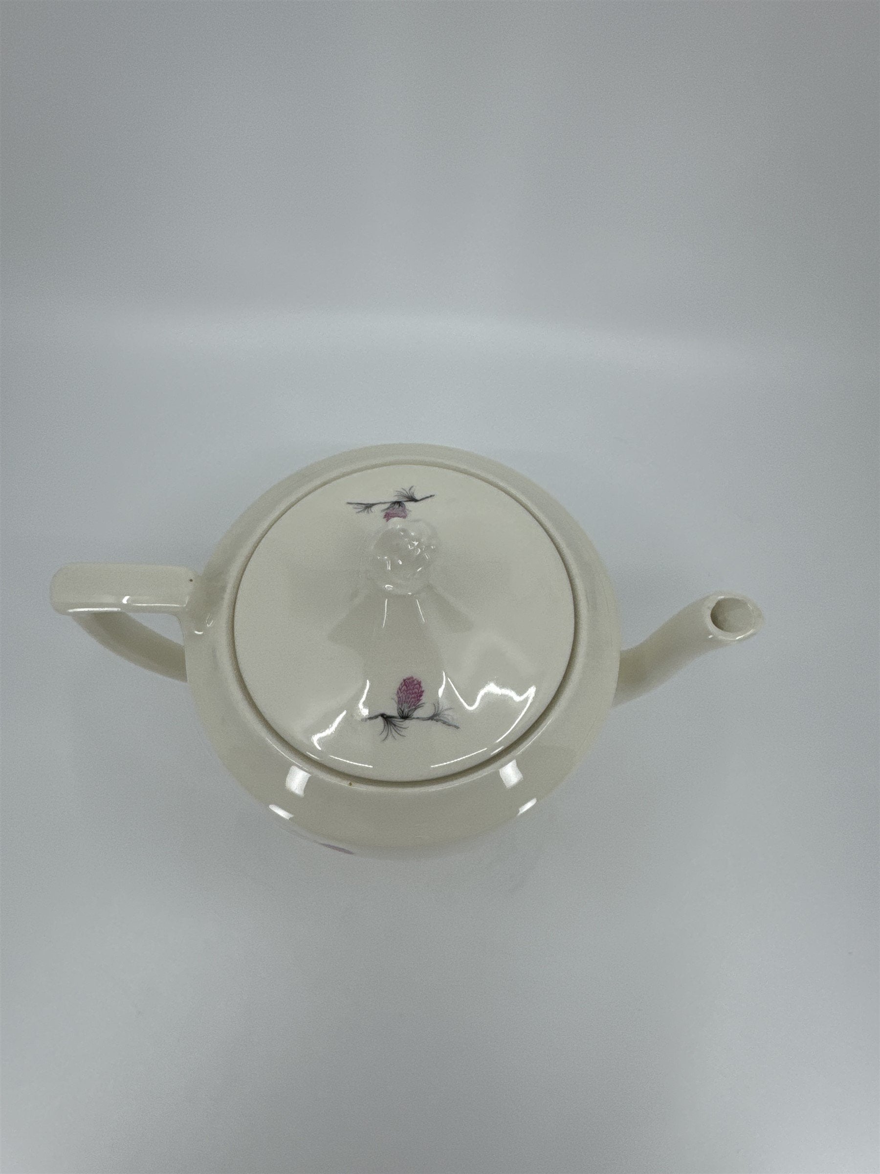 Vintage Alleghenyware Canonsburg Pottery Co. Wild Clover USA Lidded Teapot