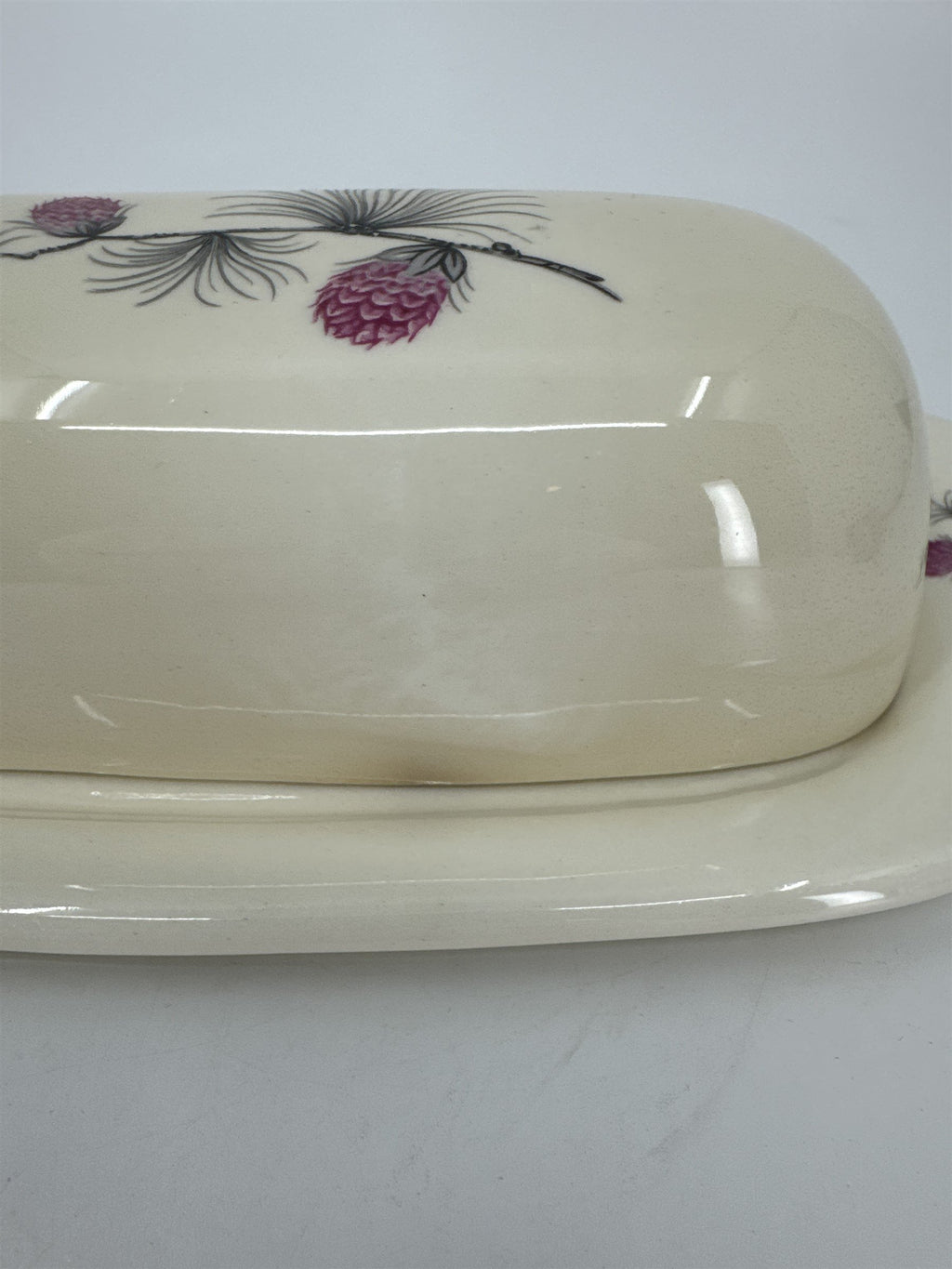 Vintage Alleghenyware Canonsburg Pottery Co. Wild Clover USA Butter Dish (Burns)