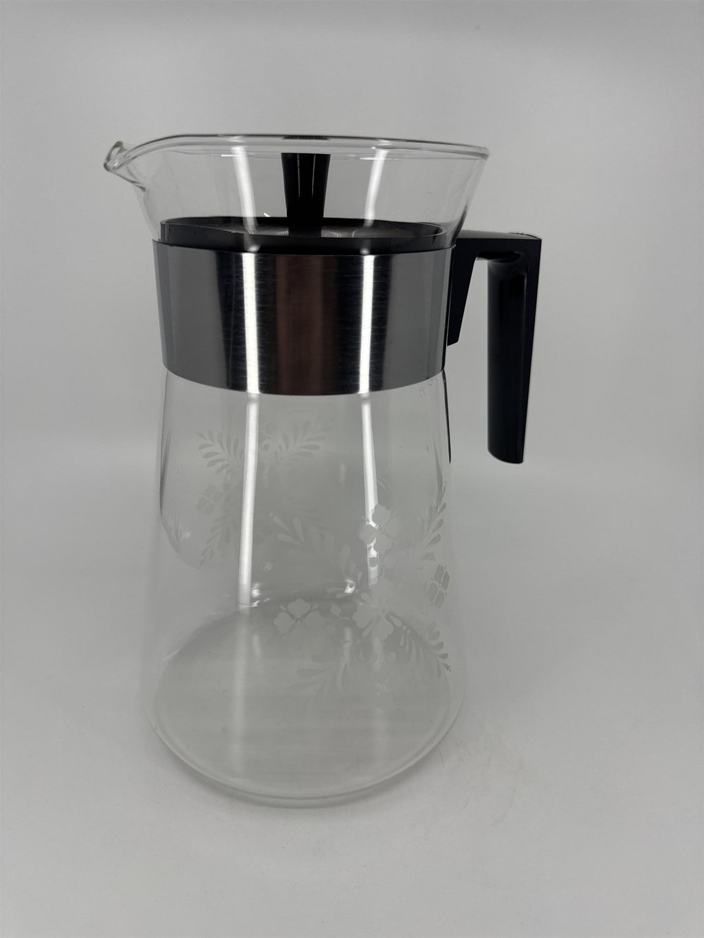 MCM Pyrexware Clear Glass 12 Cup Coffee Carafe w/Lid & Original Box 7812 CW
