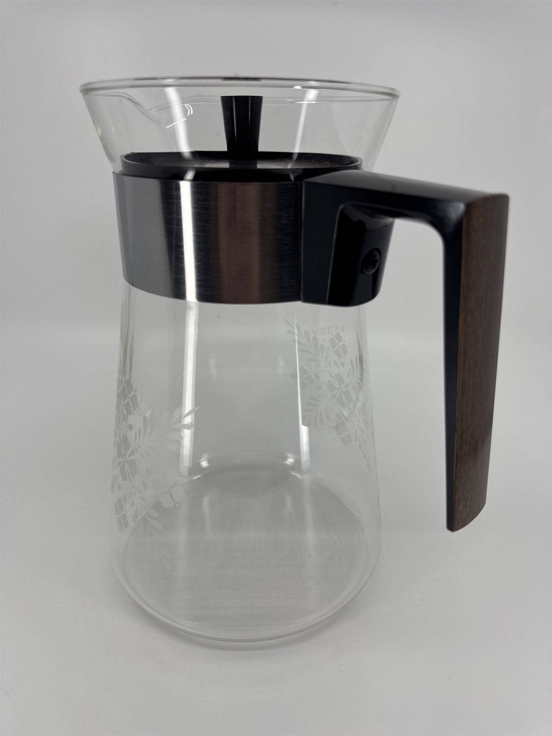 MCM Pyrexware Clear Glass 12 Cup Coffee Carafe w/Lid & Original Box 7812 CW