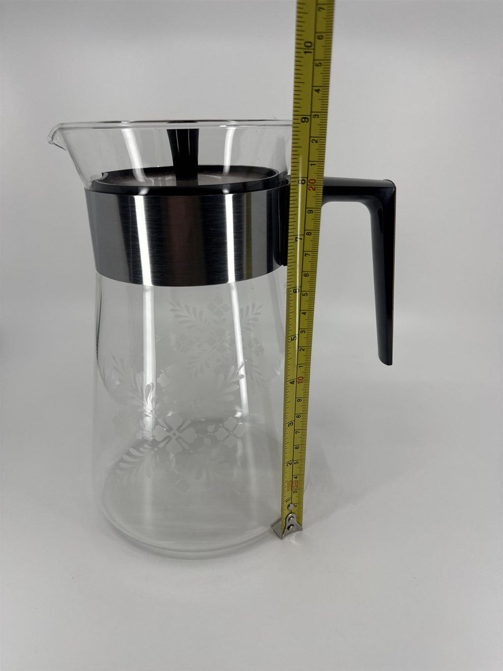MCM Pyrexware Clear Glass 12 Cup Coffee Carafe w/Lid & Original Box 7812 CW