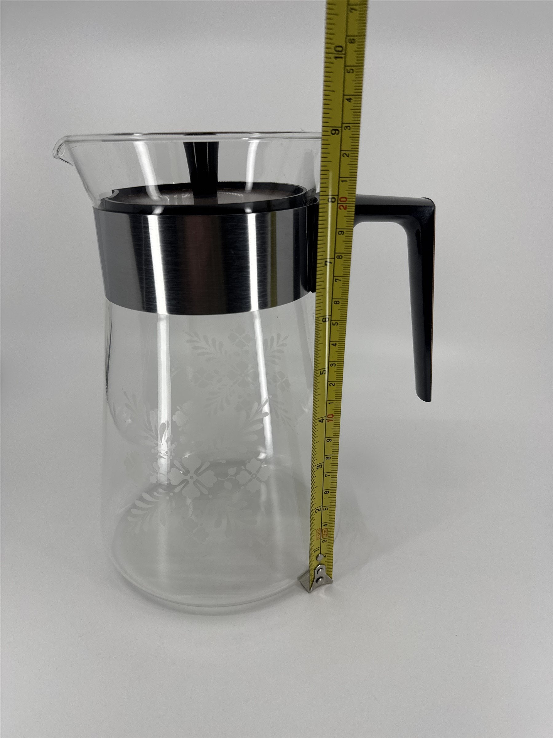 MCM Pyrexware Clear Glass 12 Cup Coffee Carafe w/Lid & Original Box 7812 CW