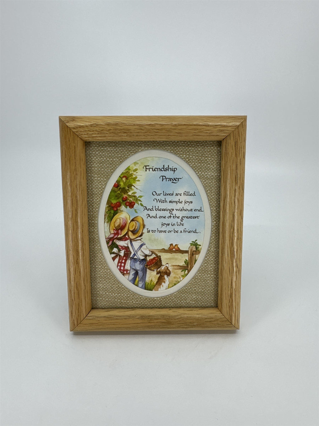 Vintage Bristol Craft Inc. Washingtonville NY Friendship Prayer Framed Blessing