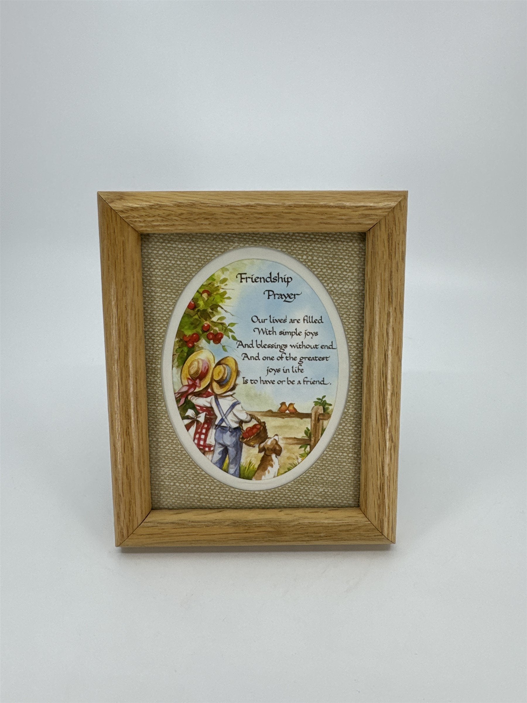 Vintage Bristol Craft Inc. Washingtonville NY Friendship Prayer Framed Blessing
