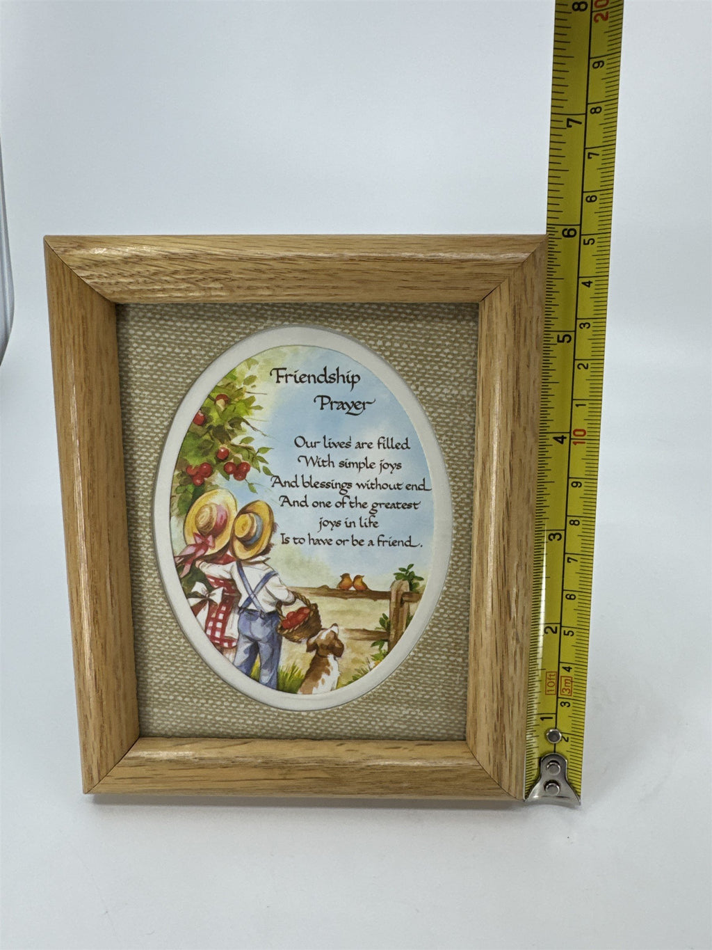 Vintage Bristol Craft Inc. Washingtonville NY Friendship Prayer Framed Blessing