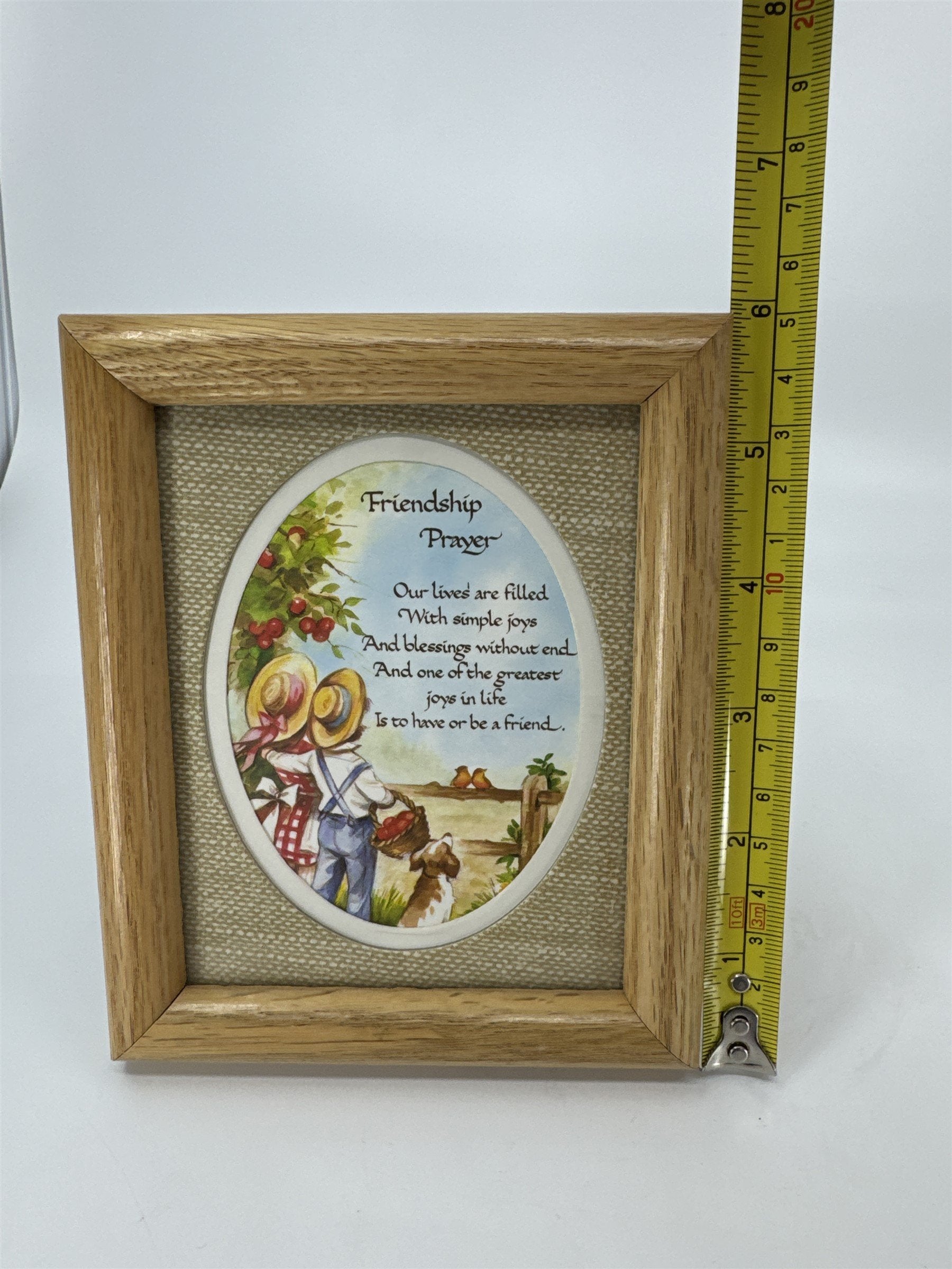 Vintage Bristol Craft Inc. Washingtonville NY Friendship Prayer Framed Blessing