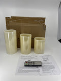 Lavish Home Set of 3 Flameless LED Candles /w Remote and Timer Feature 72-0030W