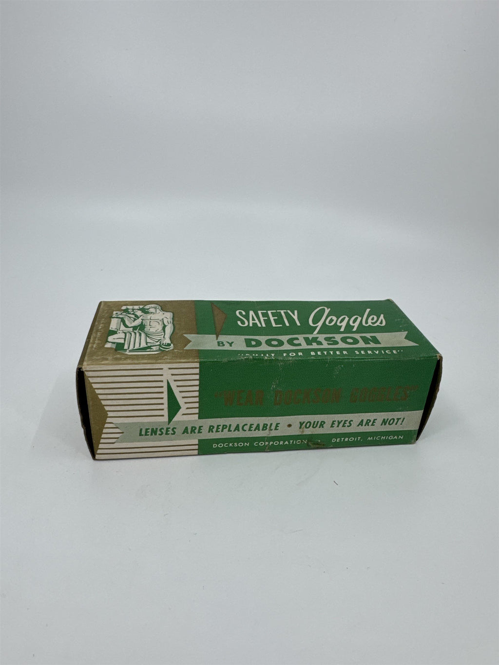 Empty Box for Safety Goggles by Dockson Detroit Michigan Vintage Empty Box