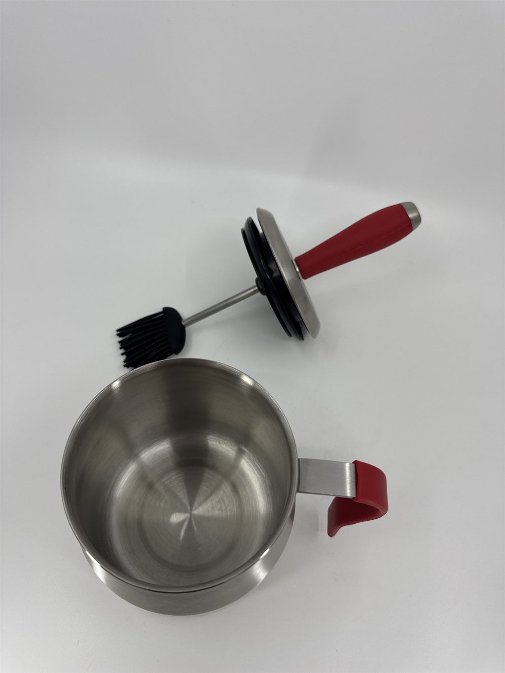 Cook's Essentials 4 Cup BBQ Stainless Steel Sauce Pot /w Silicone Basting Brush
