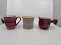 Hot Cocoa Set /w Mug, Cocoa Creamer, and Covered Marshmallow Jar
