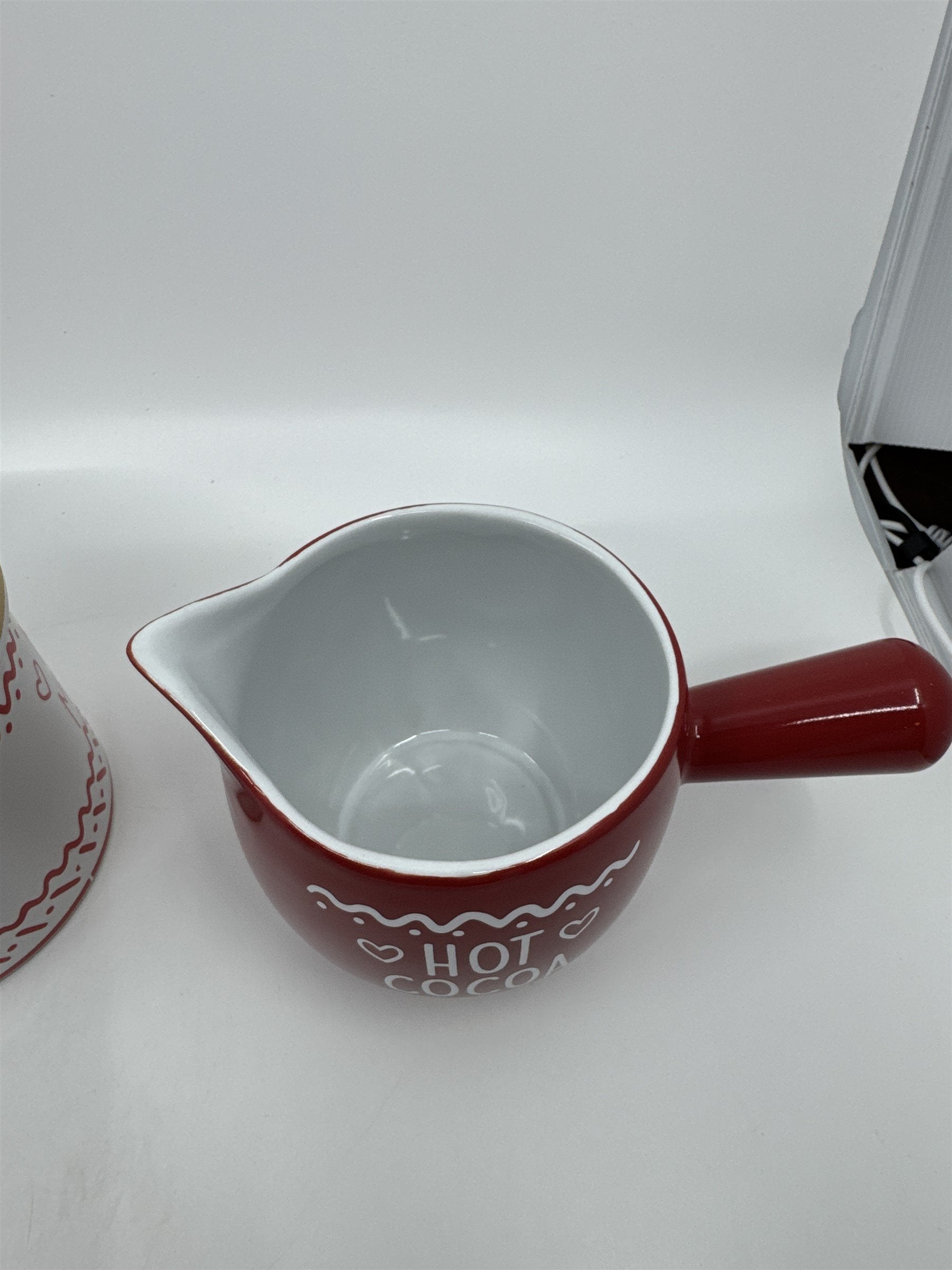 Hot Cocoa Set /w Mug, Cocoa Creamer, and Covered Marshmallow Jar