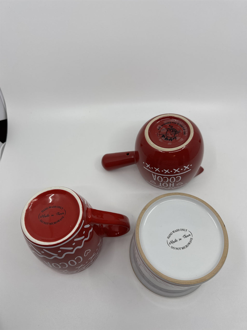 Hot Cocoa Set /w Mug, Cocoa Creamer, and Covered Marshmallow Jar