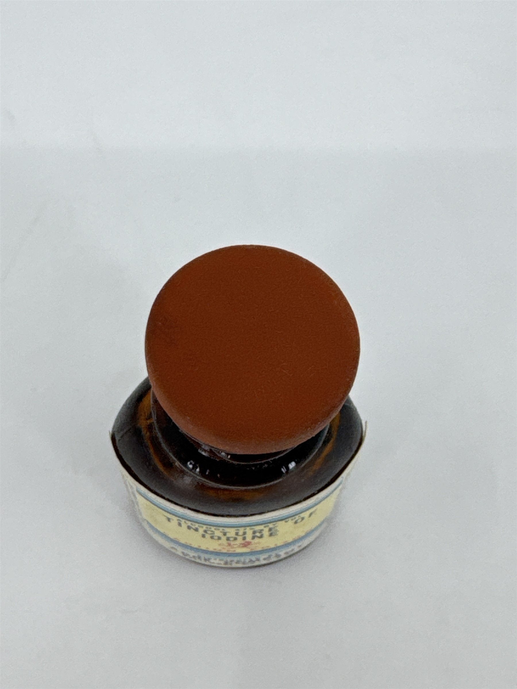 Vintage Tincture of Iodine Bottle Skull & Crossbones ADDE CO. Baltimore MD 1/4oz