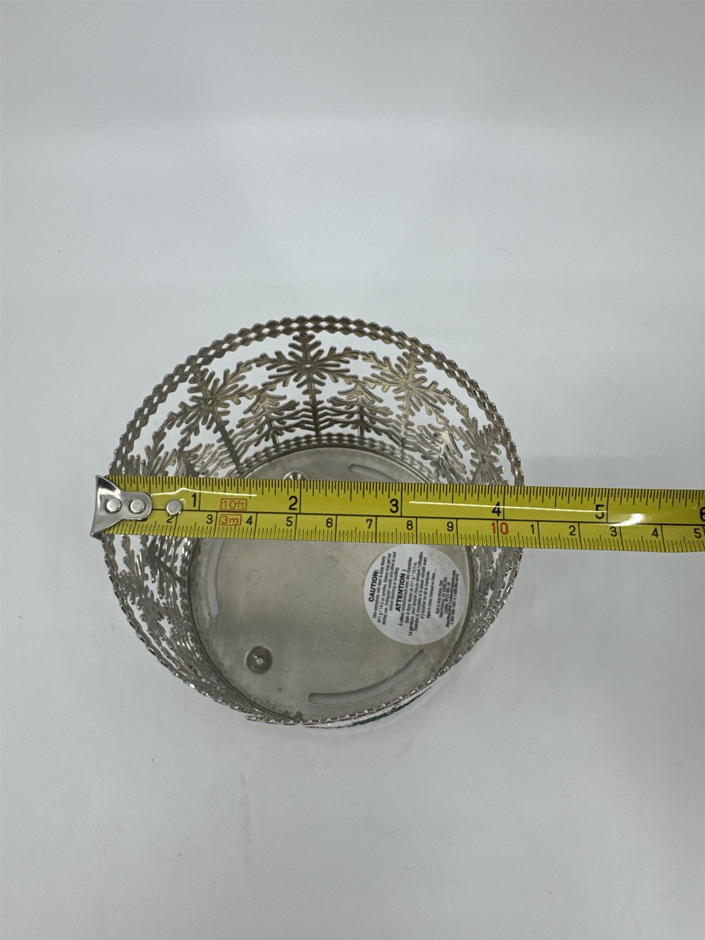 Bath and Body Works Glitter Snowflake Christmas Tree 3-Wick Candle Holder Winter
