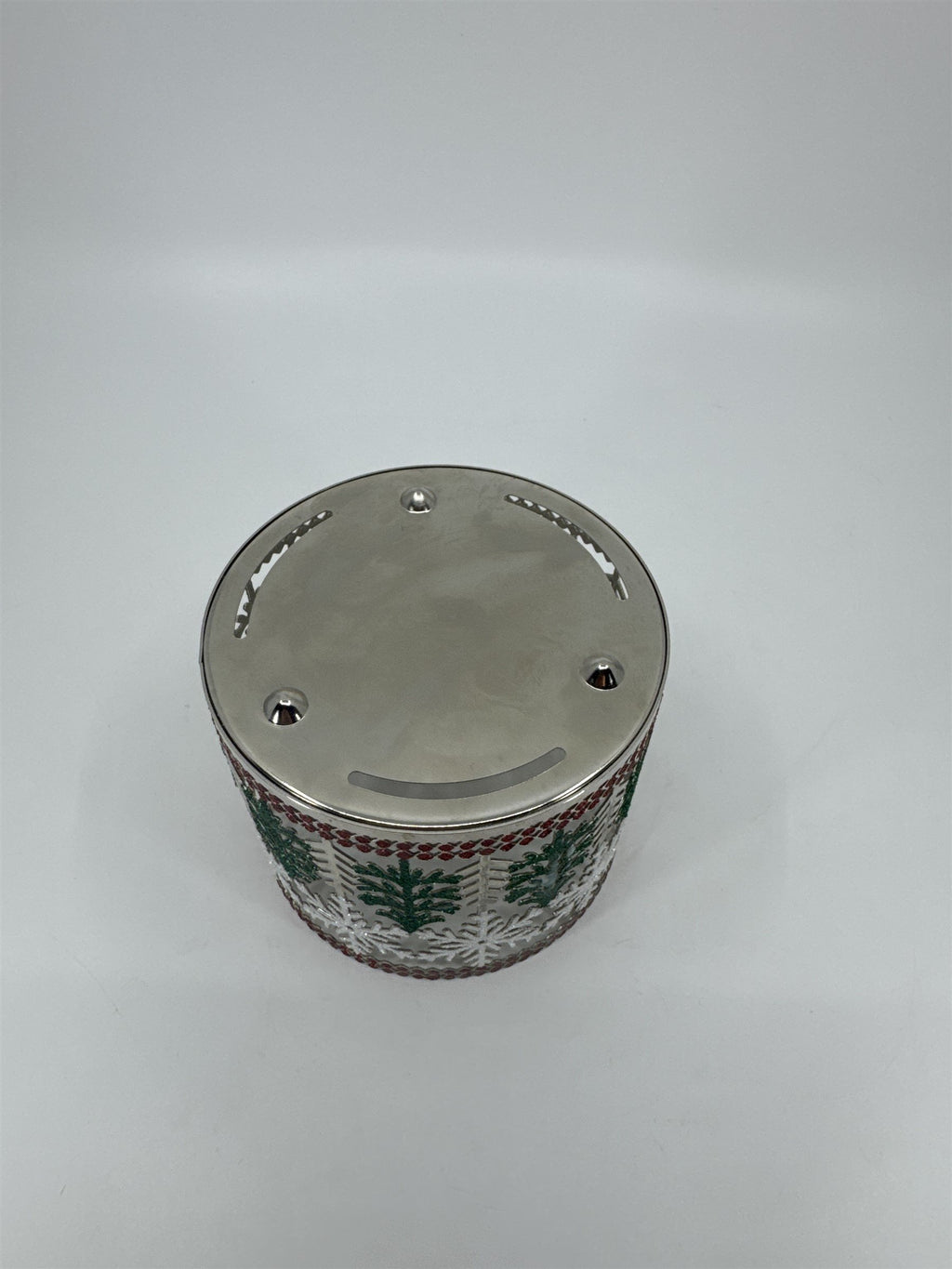 Bath and Body Works Glitter Snowflake Christmas Tree 3-Wick Candle Holder Winter