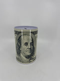 Tin Money Piggy Bank Savings 6" Ben Franklin Coin Jar Box Saver Great for Kids!