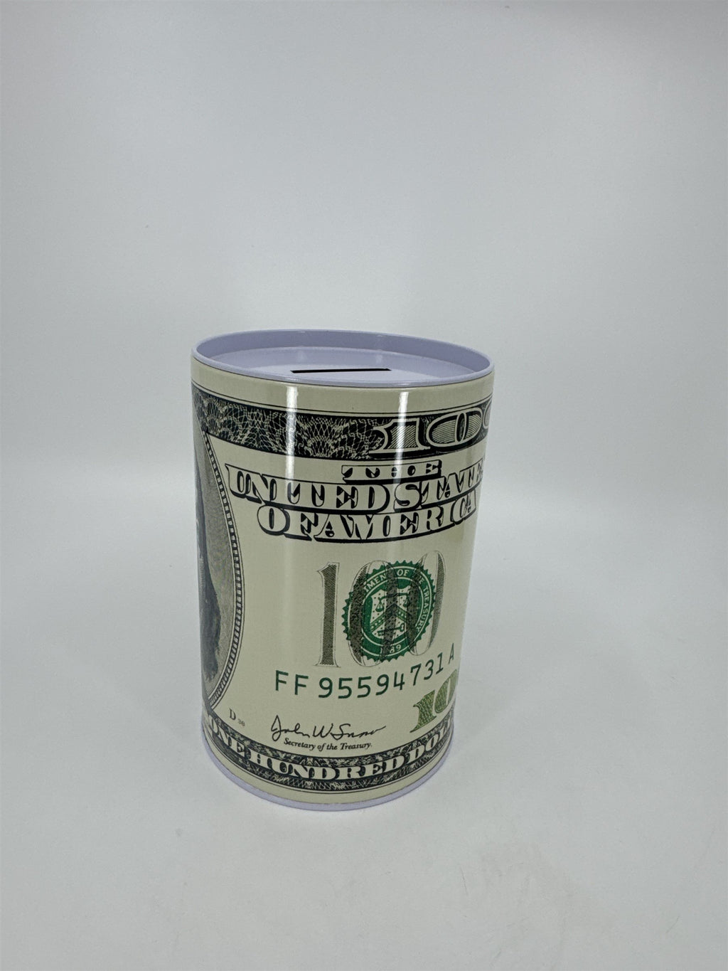 Tin Money Piggy Bank Savings 6" Ben Franklin Coin Jar Box Saver Great for Kids!