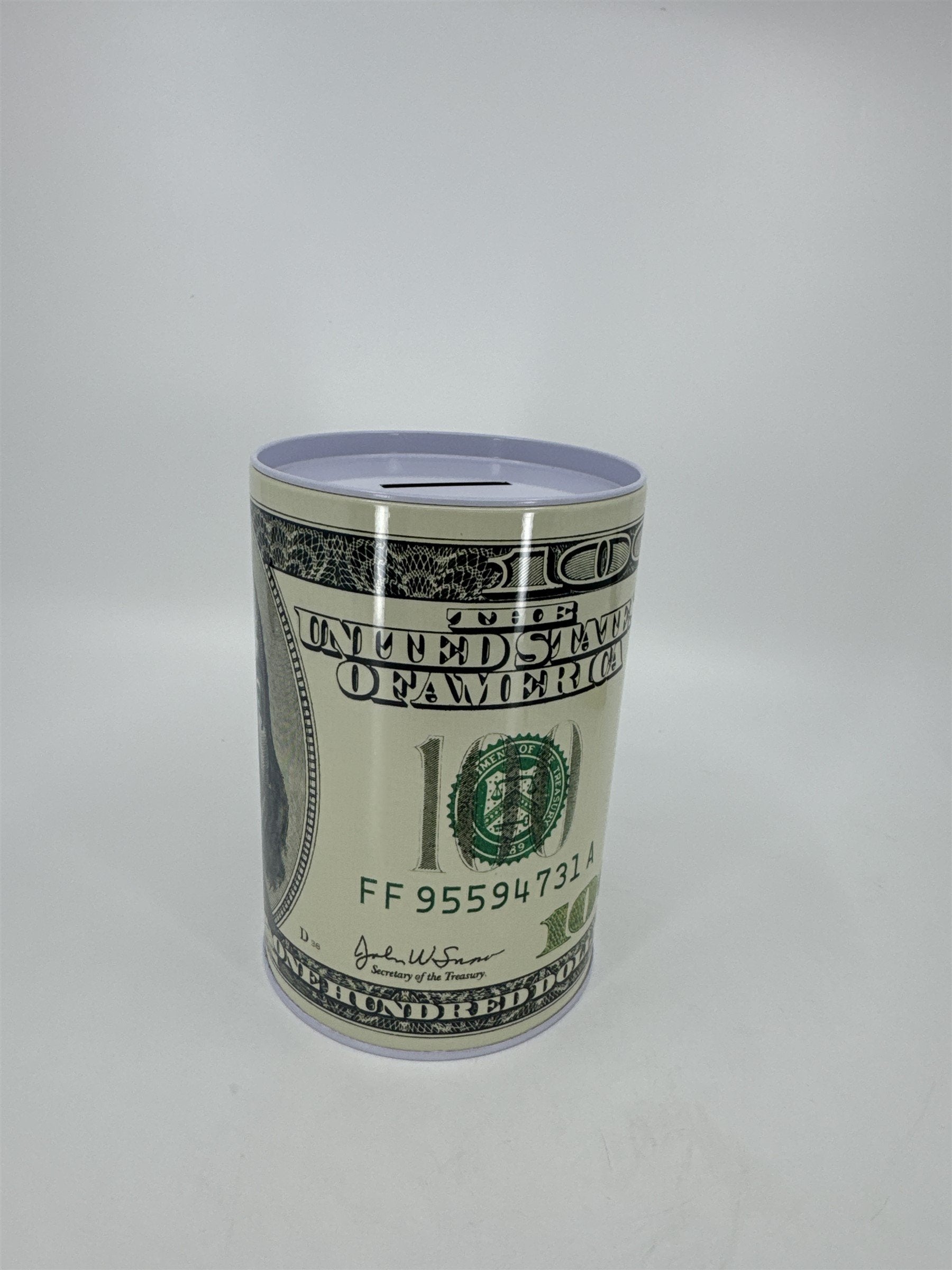 Tin Money Piggy Bank Savings 6" Ben Franklin Coin Jar Box Saver Great for Kids!