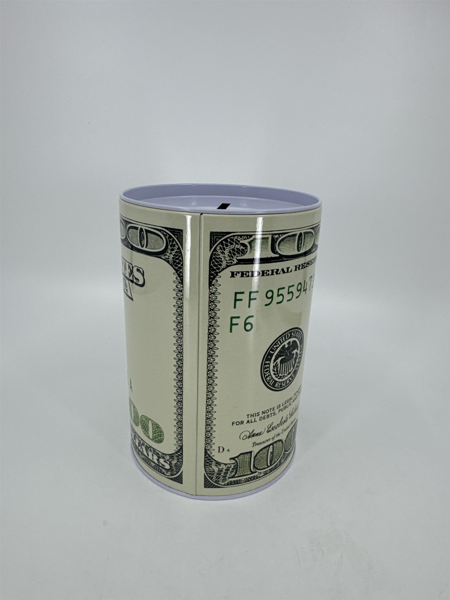 Tin Money Piggy Bank Savings 6" Ben Franklin Coin Jar Box Saver Great for Kids!