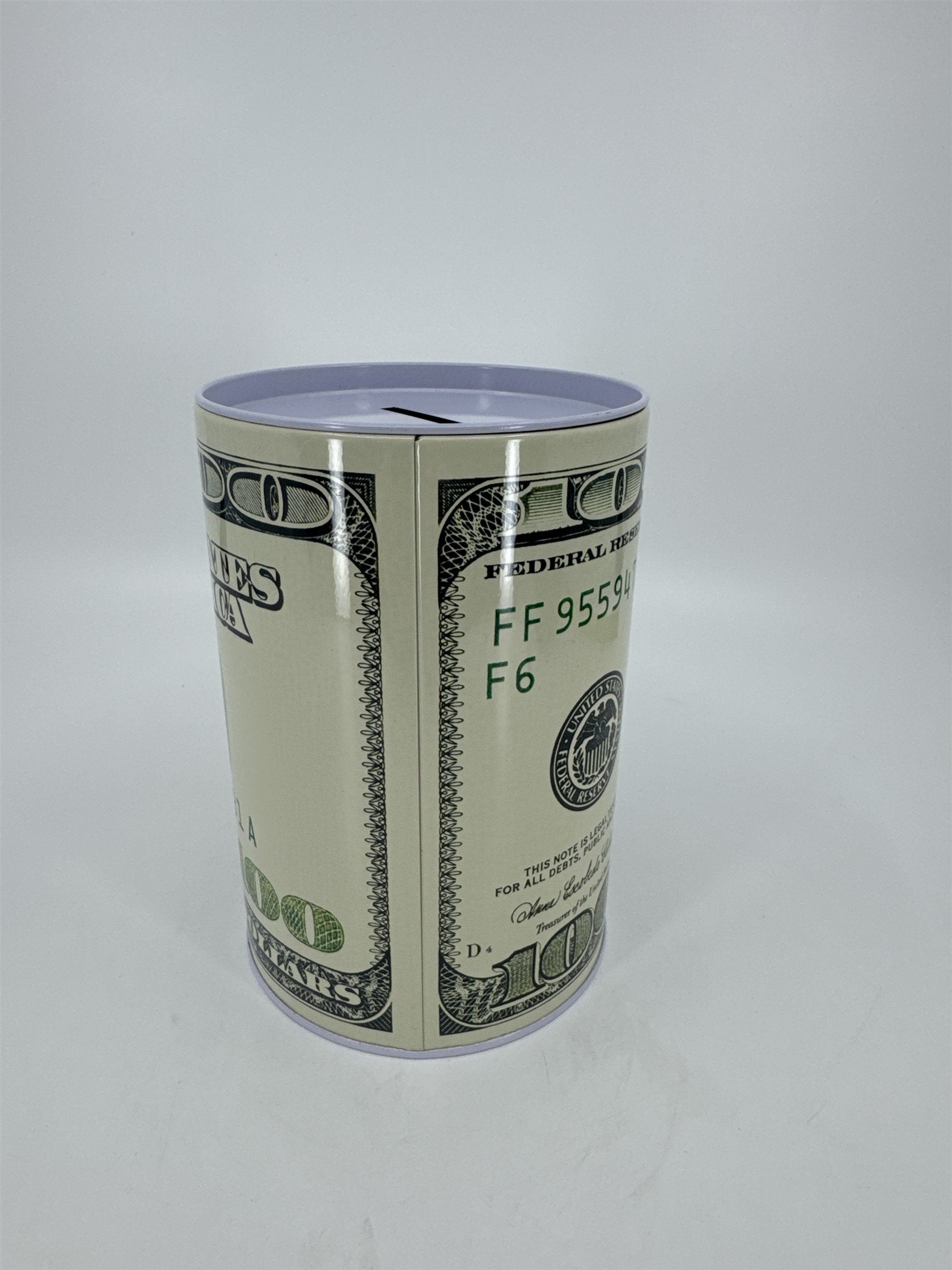 Tin Money Piggy Bank Savings 6" Ben Franklin Coin Jar Box Saver Great for Kids!